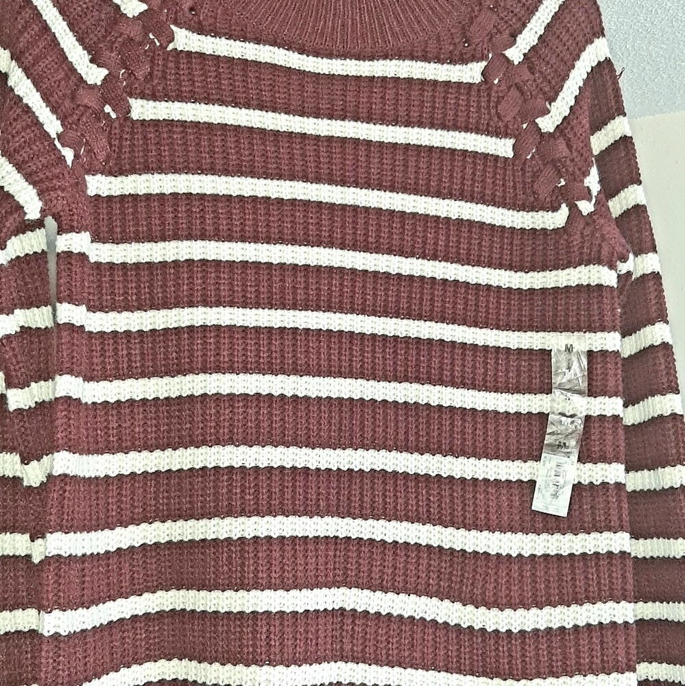 Girls red striped sweater